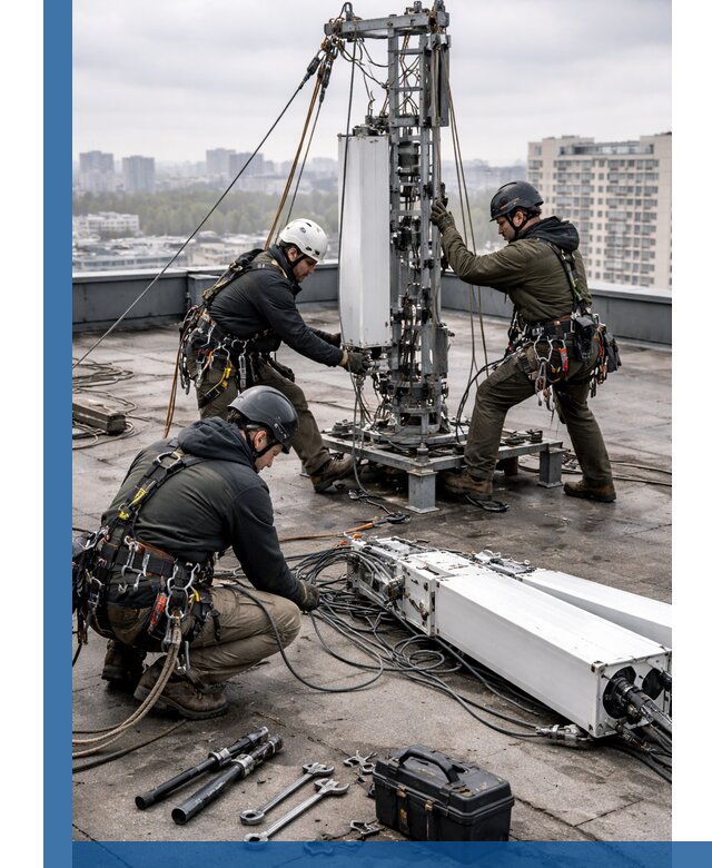 Демонтаж антенн на крыше зданий в Великом Устюге с гарантией