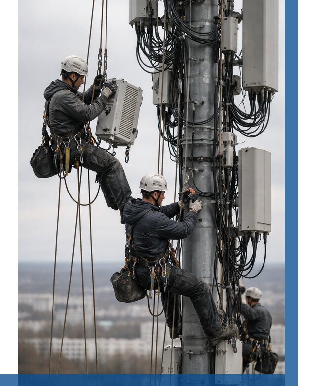 Монтаж оборудования связи на мачте в Великом Устюге от 7634 р. | ВЫСОТНИК-Влс