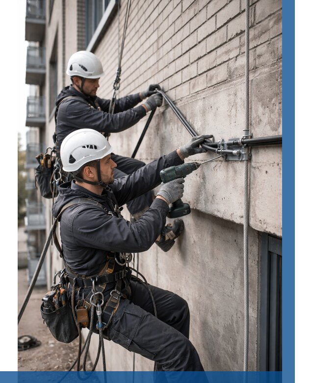 Крепление кабеля на фасаде в Великом Устюге от 356 р. | ВЫСОТНИК-Влс