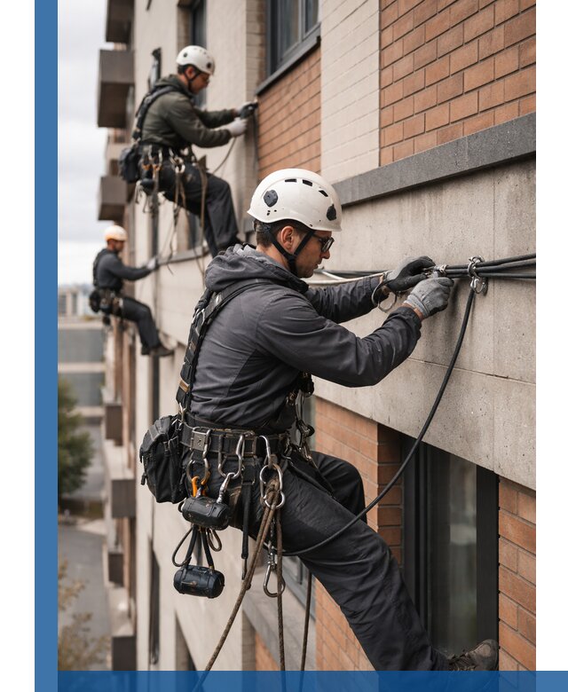 Крепление кабеля на фасаде монтаж и крепеж в Великом Устюге
