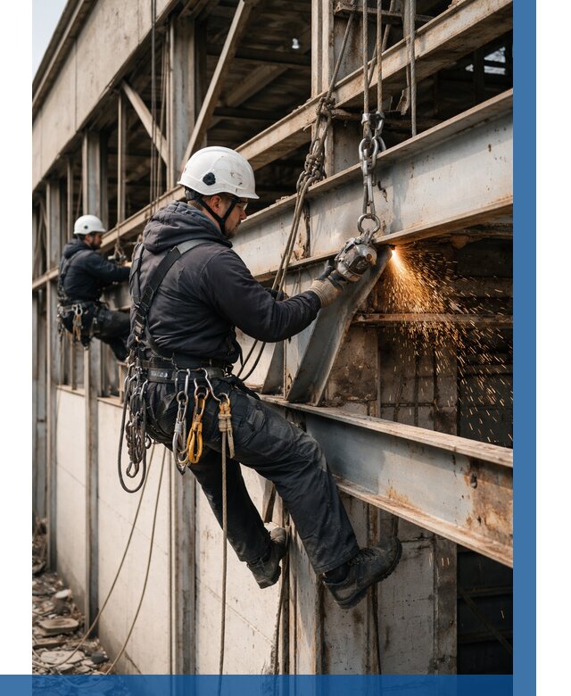 Демонтаж металлоконструкций на высоте в Великом Устюге от 6616р. |ВЫСОТНИК-Влс