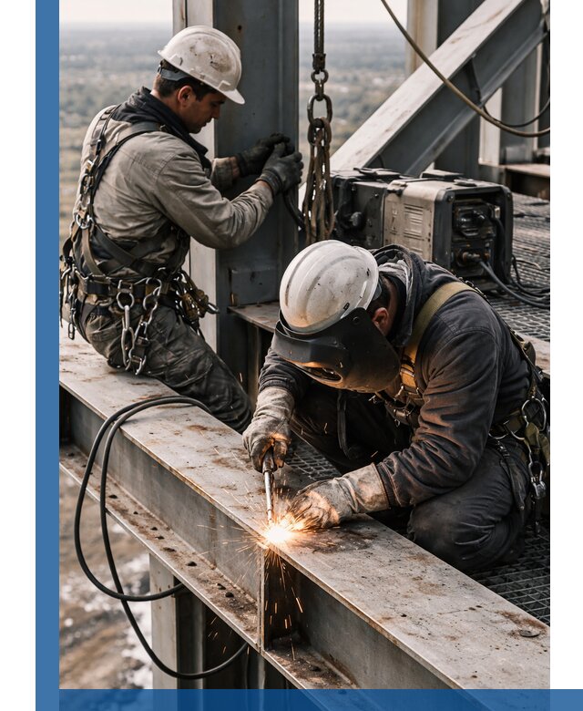 Высотные сварочные работы в Великом Устюге для промышленных объектов