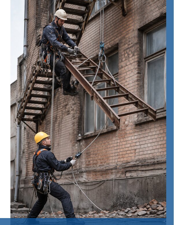 Демонтаж пожарной лестницы в Великом Устюге от 12215 р. | ВЫСОТНИК-Влс