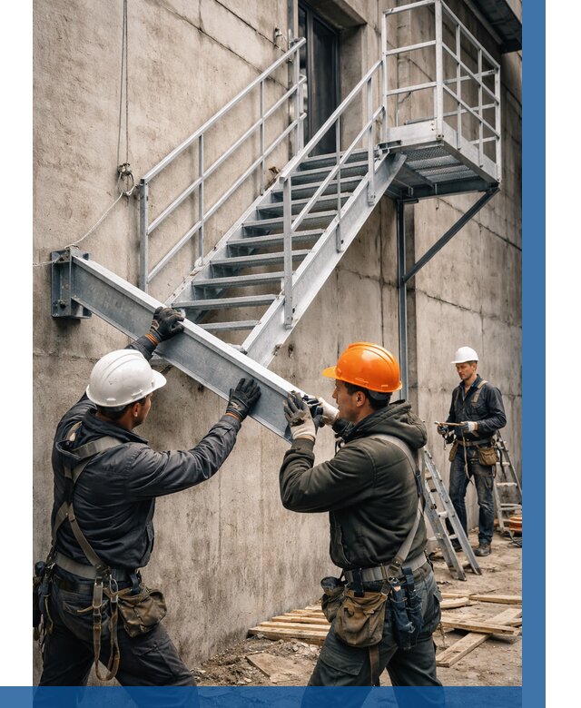 Монтаж металлических лестниц в Великом Устюге от 15269 р. | ВЫСОТНИК-Влс