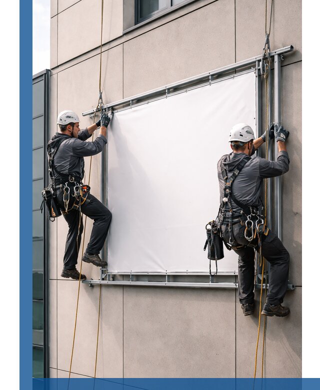 Монтаж наружной рекламной вывески в Великом Устюге под ключ