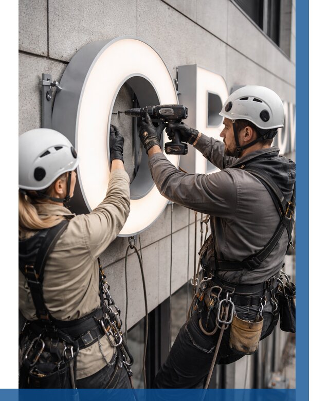 Монтаж световых букв в Великом Устюге от 3054 р. под ключ ВЫСОТНИК-Влс