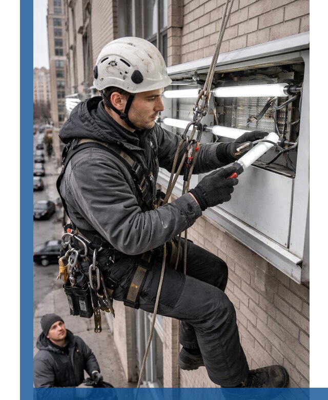 Профессиональная замена ламп в наружной вывеске в Великом Устюге