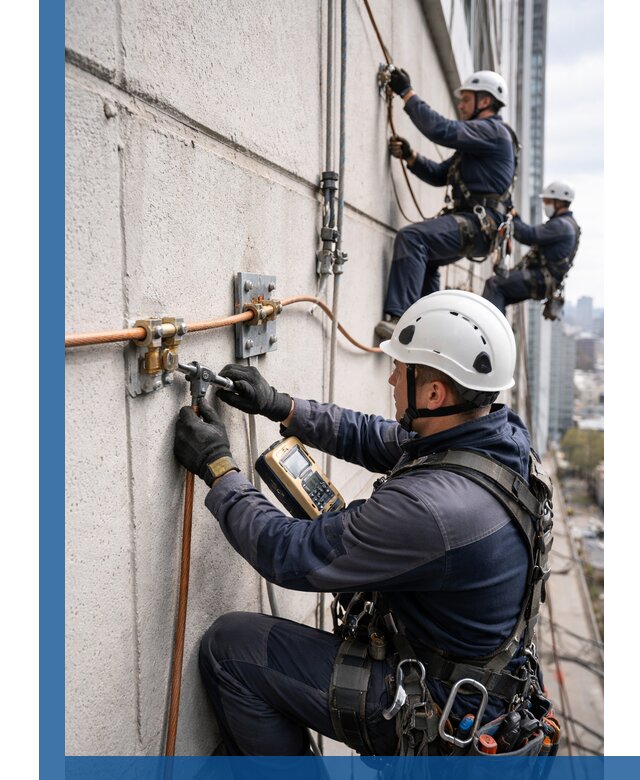 Монтаж системы заземления здания и молниезащиты в Великом Устюге