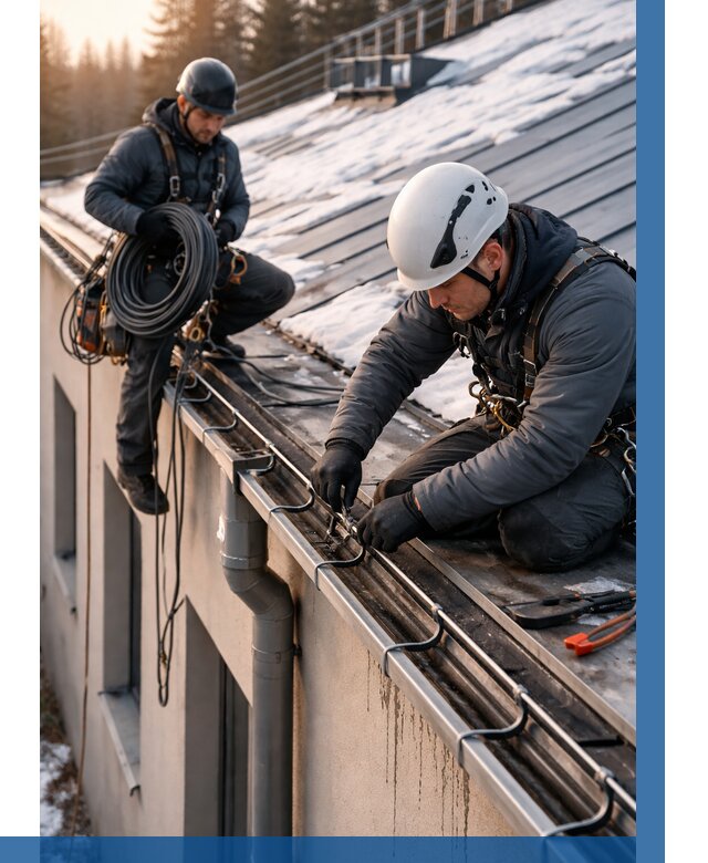 Монтаж греющего кабеля на кровле в Великом Устюге от 458 р. | ВЫСОТНИК-Влс