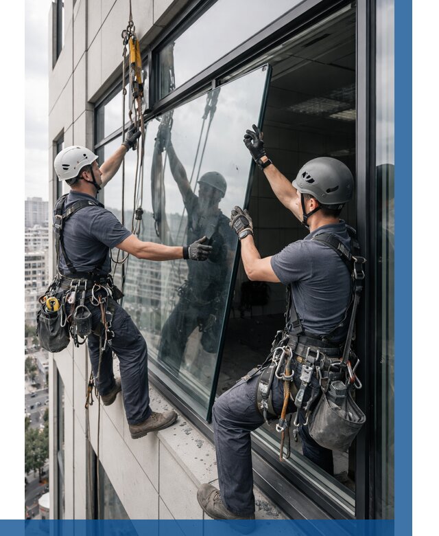 Замена стеклопакетов на высоте в Великом Устюге от 5598 р. | ВЫСОТНИК-Влс