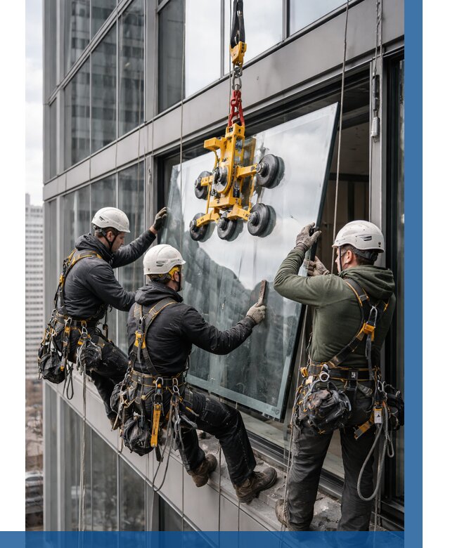 Фасадное остекление зданий под ключ в Великом Устюге от 10179 р. | ВЫСОТНИК-Влс