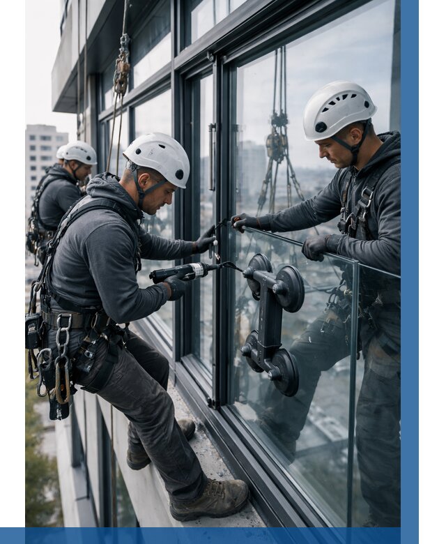 Витражное остекление зданий в Великом Устюге от 3563 р. | ВЫСОТНИК-Влс