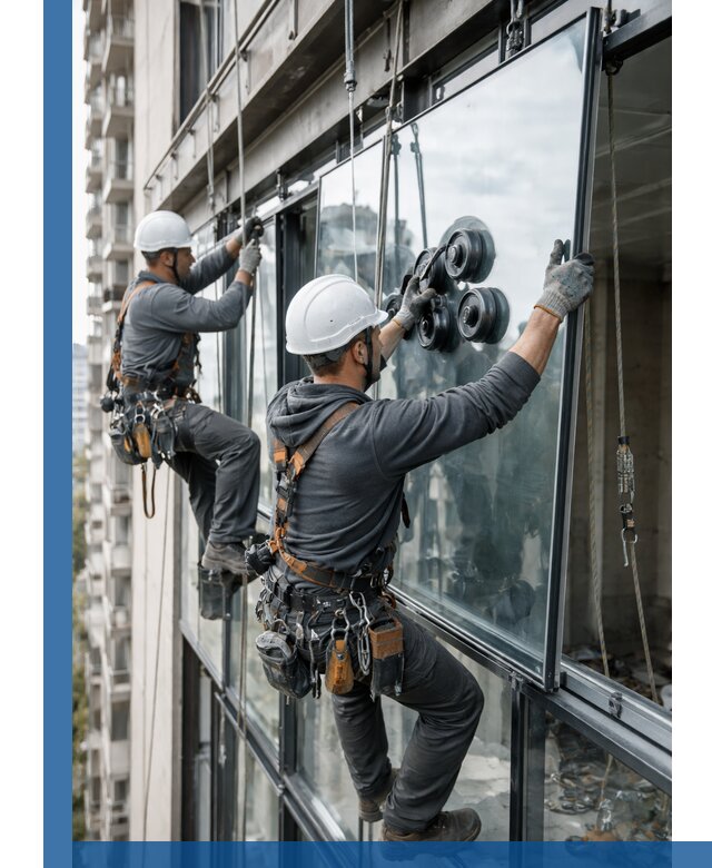 Витражное остекление фасадов и лоджий в Великом Устюге под ключ