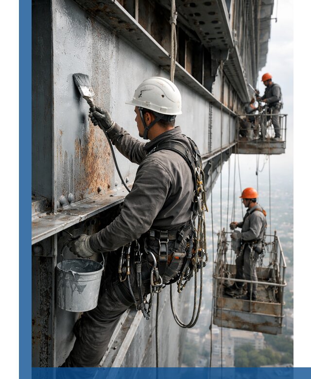 Покраска металлоконструкций на высоте в Великом Устюге профессионально