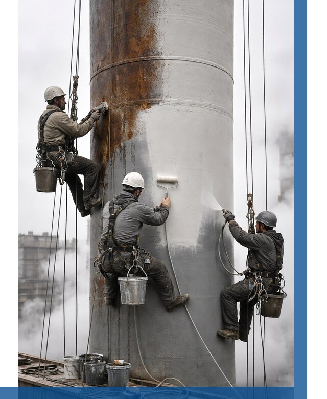 Покраска дымовых труб в Великом Устюге от 8652 р. | ВЫСОТНИК-Влс