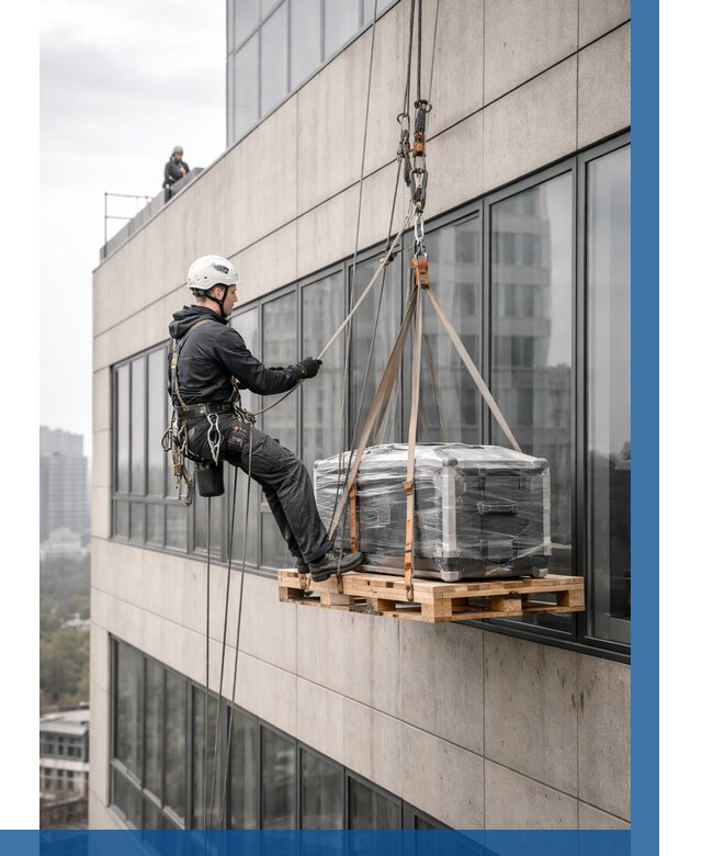 Спуск груза по фасаду в Великом Устюге от 3563 р. | ВЫСОТНИК-Влс