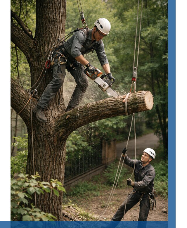 Спил деревьев альпинистами в Великом Устюге от 8143 р. | ВЫСОТНИК-Влс