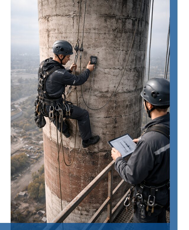 Обследование дымовой трубы в Великом Устюге от 8143 р. | ВЫСОТНИК-Влс