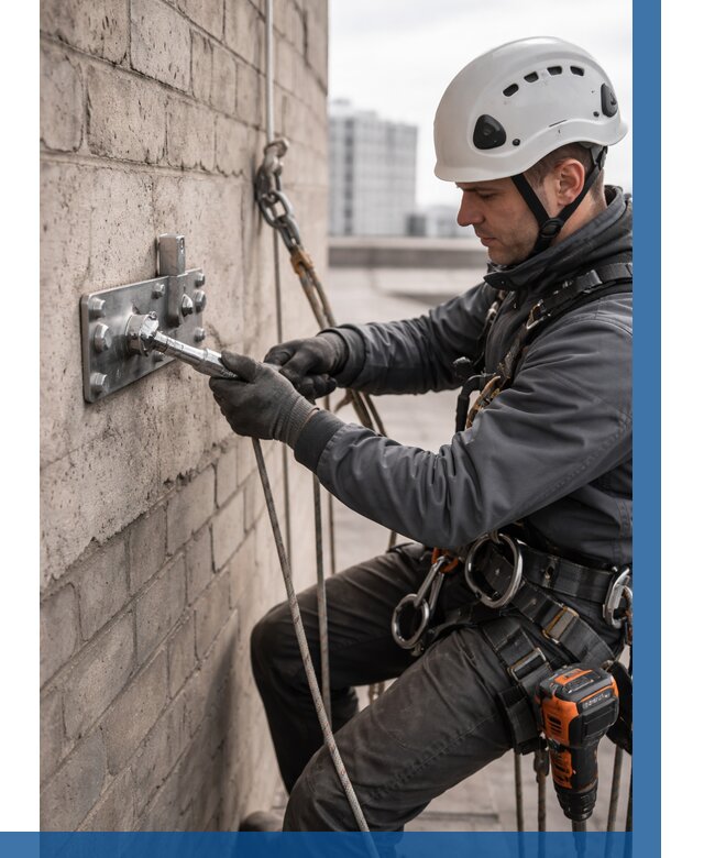 Установка анкерных точек в Великом Устюге от 3563 р. | ВЫСОТНИК-Влс