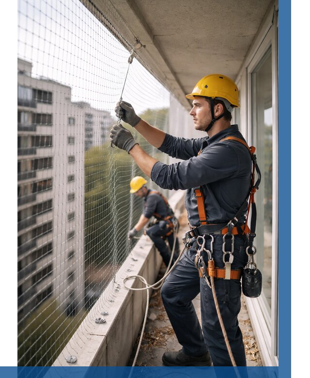 Монтаж сетки от птиц в Великом Устюге от 4581 р. | ВЫСОТНИК-Влс